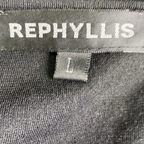 Rephyllis Women’s 1/2 Sleeve Keyhole Floral Midi Dress Black Neutral Size L - Picture 8 of 9